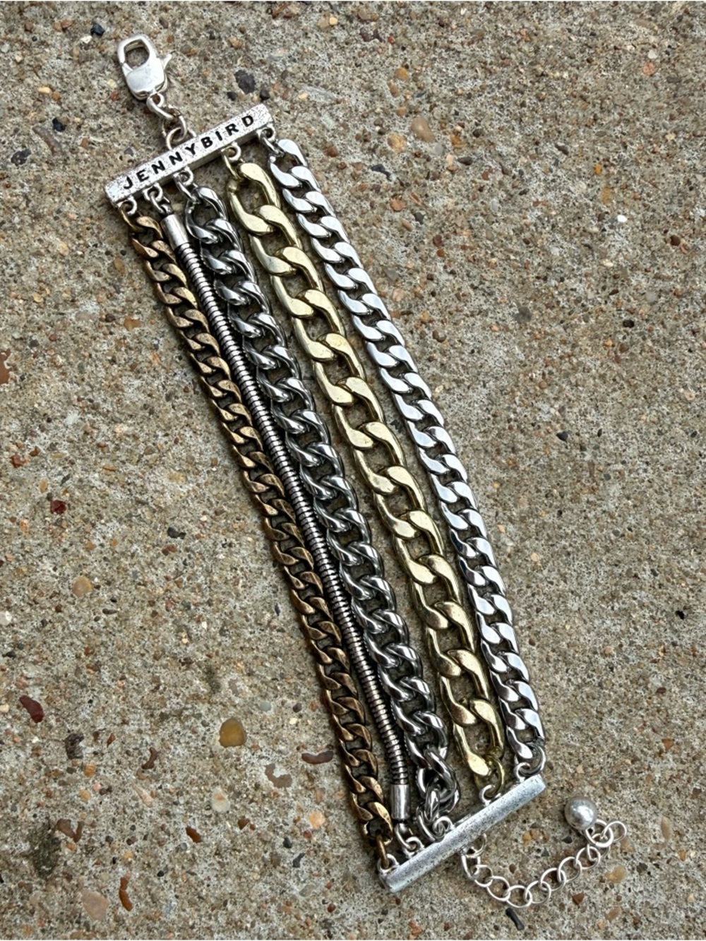 Jenny Bird Austin Cuff Multi-Chain Bracelet in Mixed Metal
